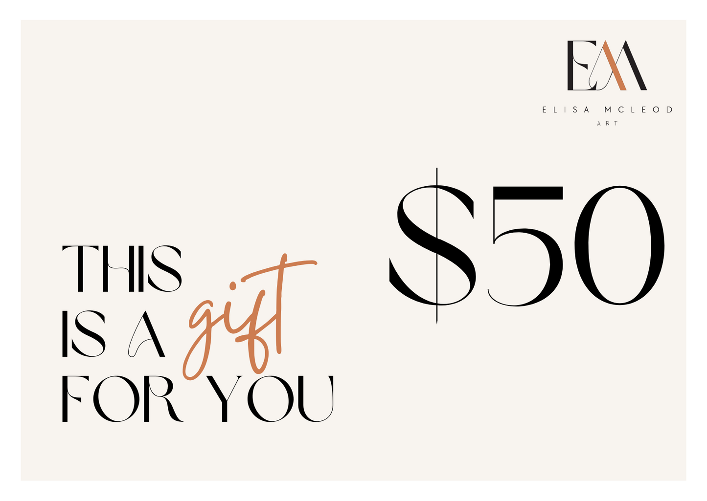 Elisa McLeod Art Gift Card: Share the Gift of Creativity